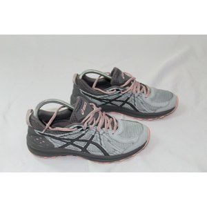 Asics FREQUENT TRAIL Women's  9 Grey Carbon Pink Lace-Up Athletic Shoe